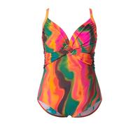Ulla Popken Damen große Größen Übergrößen Plus Size Badeanzug, Bügel, ohne Softcups, Träger verstellbar, recycelt magentapink 46 847580528-46