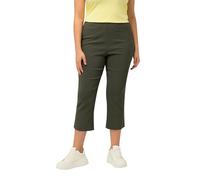 Ulla Popken Damen große Größen Übergrößen Plus Size Bengalinhose, wadenlang, Elastikbund, Stretch waldgrün 60 640914201-60