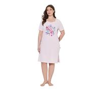 Ulla Popken Damen große Größen Übergrößen Plus Size Bigshirt, Fashion-Motive, Herzausschnitt, Halbarm rosé 58+ 850374506-58+
