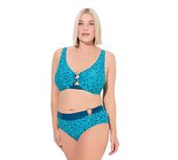 Ulla Popken Damen große Größen Übergrößen Plus Size Bikini, Sophia, Deep Sea Paisley