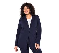 Ulla Popken Damen große Größen Übergrößen Plus Size Blazer, Punto di Roma, A-Linie, Reverskragen, Stretch Marine 42+ 812754133-42+