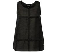 Ulla Popken Damen große Größen Übergrößen Plus Size Blusentop, Leinenmix, Stepp-Karo, Rundhals, ärmellos schwarz 50+ 829548100-50+