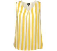 Ulla Popken Damen große Größen Übergrößen Plus Size Blusentop, Satin, A-Linie, V-Ausschnitt, ärmellos Zitrone 46+ 827615600-46+