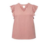 Ulla Popken Damen große Größen Übergrößen Plus Size Blusentop, V-Ausschnitt, Rückenausschnitt, ärmellos Rose 50+ 829094300-50+