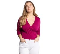 Ulla Popken Damen große Größen Übergrößen Plus Size Bolero, Kurze Jacke, Jersey, 3/4-Arm, Saumknoten