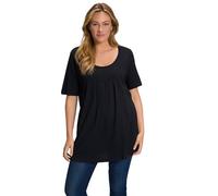 Ulla Popken Women's Bügel-BH, Blütenspitze, Vollspitze, Cup C-E BH's, Schwarz, 120