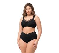 Ulla Popken Damen große Größen Übergrößen Plus Size Bügel-BH, Softschale, Mesh-Einsatz, Cup C - E schwarz 115E 728703100-115E