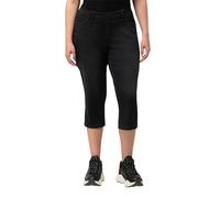 Ulla Popken Damen Capri Elastikbund, Sienna Jeans, Black, W40 / L32