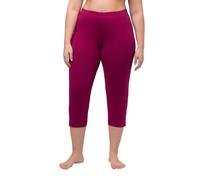 Ulla Popken Damen große Größen Übergrößen Plus Size Caprihose, 7/8-Länge, Elastikbund r. 66/68 magnolienrot 42+ 574952820-42+