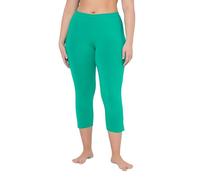 Ulla Popken Damen große Größen Übergrößen Plus Size Caprihose, 7/8-Länge, Elastikbund mintgrün 62+ 574952453-62+