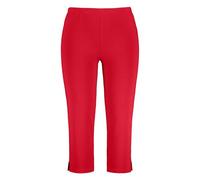 Ulla Popken Damen große Größen Übergrößen Plus Size Caprihose, 7/8-Länge, Elastikbund rot 50+ 574952530-50+
