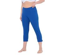 Ulla Popken Damen große Größen Übergrößen Plus Size Caprihose, 7/8-Länge, Elastikbund tiefsee 46+ 574952757-46+