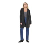 Ulla Popken Damen große Größen Übergrößen Plus Size Chenille-Strickjacke, Oversized, V-Ausschnitt, offene Form Graphitgrau 46+ 824019110-46+