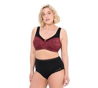 Ulla Popken Damen große Größen Übergrößen Plus Size Entlastungs-BH, Spitzendruck, ohne Bügel, Cup C - F