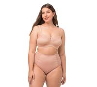 Ulla Popken Damen große Größen Übergrößen Plus Size Entlastungs-BH, Stickerei, ohne Bügel, Cup C - D Champagner 115D 816424660-115D