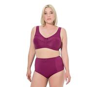 Ulla Popken Damen große Größen Übergrößen Plus Size Entlastungs-BH, Struktur, ohne Bügel, Cup C - H