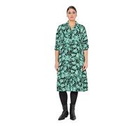 Ulla Popken Damen große Größen Übergrößen Plus Size Hemdblusenkleid, A-Linie, Hemdkragen. schwarz 46+ 834191100-46+