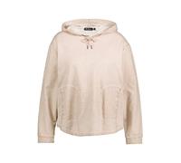 Ulla Popken Damen große Größen Übergrößen Plus Size Hoodie, Oversized, Langarm, Kapuzenshirt beige 62+ 808246300-62+