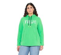 Ulla Popken Women's Hoodie, True, Kapuze, Kordel, Taschen, Langarm Sweatshirts, Mintgrün, 50/52