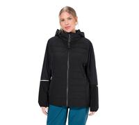 Ulla Popken Damen große Größen Übergrößen Plus Size HYPRAR Funktions-Hybridjacke, wasserdicht, Stretch schwarz 46+ 812227100-46+