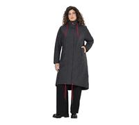 Ulla Popken Damen große Größen Übergrößen Plus Size HYPRAR Funktionsmantel, wasserdicht, Kapuze, recycelt schwarz 46+ 833752100-46+