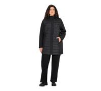 Ulla Popken Damen große Größen Übergrößen Plus Size HYPRAR Hybridjacke, Stepp/Softshell, Stehkragen, Kapuze schwarz 46+ 833334100-46+