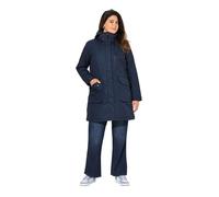 Ulla Popken Damen große Größen Übergrößen Plus Size HYPRAR Outdoor-Parka, Kapuze, A-Linie, wattiert Marine 46+ 821737130-46+