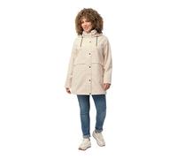 Ulla Popken Damen große Größen Übergrößen Plus Size HYPRAR Parka, wasserabweisend, Stehkragen, Kapuze vanille 46+ 824271150-46+