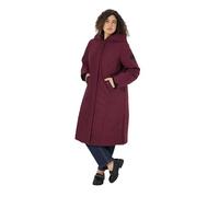 Ulla Popken Damen große Größen Übergrößen Plus Size HYPRAR Puffer-Mantel, 2-Wege-Zipper, Stehkragen, recycelt aubergine 42+ 820745540-42+