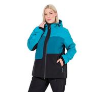 Ulla Popken Damen große Größen Übergrößen Plus Size HYPRAR Regenjacke, wasserdicht, Kapuze, Oeko-TEX schwarz 46+ 831700100-46+