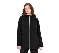 Ulla Popken Damen große Größen Übergrößen Plus Size HYPRAR Softshelljacke, wasserabweisend, Reißverschluss, Kapuze schwarz 46+ 829341111-46+