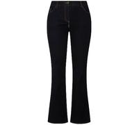 Ulla Popken Damen große Größen Übergrößen Plus Size Jeans Marie, Bootcut, Komfortbund, 5-Pocket-Schnitt Dark Blue Denim 120 724599903-120
