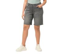 Ulla Popken Damen Basic Aus Denim Bermuda, Hellgrauer Denim, 56W / 32L EU