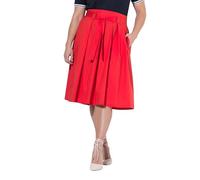 Ulla Popken Damen große Größen Übergrößen Plus Size Jersey-Kleid, A-Linie, Carree-Ausschnitt, ärmellos mohnrot 50+ 827908528-50+