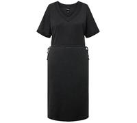 Ulla Popken Damen Tunnelzug, A-Line Kleid, Schwarz, 58-60