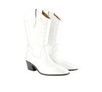 Ulla Popken Damen große Größen Übergrößen Plus Size Leder-Cowboystiefel, XL-Schaft, Metallic-Optik, Weite H metallgrau 43 834252160-43