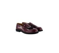 Ulla Popken Damen große Größen Übergrößen Plus Size Leder-Loafer, Fransen, Lederfutter, Weite H weinrot 40 834299344-40