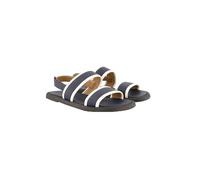 Ulla Popken Damen große Größen Übergrößen Plus Size Leder-Sandalen, Klettriegel, Weite H dark blue denim 39 836138903-39