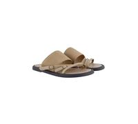 Ulla Popken Damen große Größen Übergrößen Plus Size Leder-Sandalen, Ledermix, Weite H steingrau 46 836157310-46