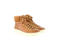 Ulla Popken Damen große Größen Übergrößen Plus Size Leder-Sneaker, Strick, Weite H Cognac 40 834298331-40