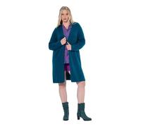 Ulla Popken Damen große Größen Übergrößen Plus Size Long-Strickjacke, offene Form, V-Ausschnitt