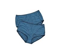 Ulla Popken Damen große Größen Übergrößen Plus Size Midislips, 2er-Pack, Nadelstreifen Petrol 58+ 800279747-58+