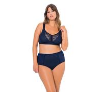 Ulla Popken Damen große Größen Übergrößen Plus Size Minimizer-BH, Spacer-Schalen, ohne Bügel, Cup C-E Nachtblau 90C 830098139-90C