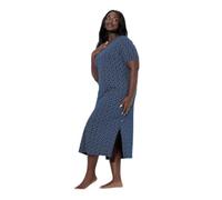 Ulla Popken Damen große Größen Übergrößen Plus Size Nachthemd, Kreise, V-Ausschnitt, Langarm