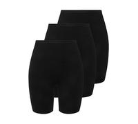 Ulla Popken Damen große Größen Übergrößen Plus Size Panty, 3er Pack, Oberschenkelschutz schwarz 62+ 716595100-62+