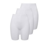 Ulla Popken Damen große Größen Übergrößen Plus Size Panty, 3er Pack, Oberschenkelschutz weiß 70+ 716595209-70+