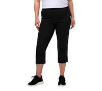 Ulla Popken Damen große Größen Übergrößen Plus Size Poloshirt, A-Linie, Halbarm, Pima Cotton schwarz 54+ 829256100-54+