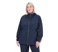 Ulla Popken Damen große Größen Übergrößen Plus Size Regenjacke, leicht, Kapuze, wasserdicht, verstaubar