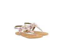 Ulla Popken Damen große Größen Übergrößen Plus Size Riemchensandalen, Perlen, Memory Foam, Weite H Hellviolett 43 835325804-43