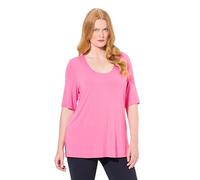 Ulla Popken Damen große Größen Übergrößen Plus Size Shirt 1/2 Arm Doublelayer pink 42+ 820860805-42+